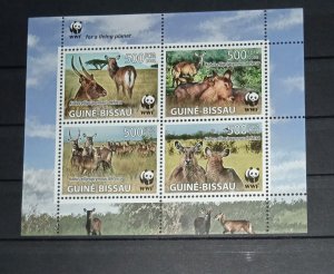 GUINE BISSAU 2008 SHEET WILDLIFE WWF (perf2)