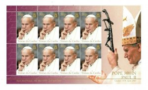 Tristan da Cunha 2005 - SC# 783 - Pope John Paul II - Sheet of 8 Stamps - MNH