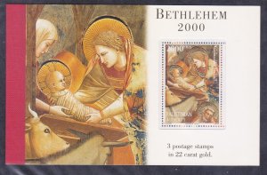 Palestinian Authority 2000 Bethlehem Easter Full Booklet of 4 Very Fine