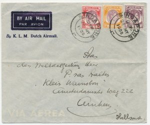  Cover / Postmark Singapore - Malaya - Netherlands 1938 By-KLM-Dutch-Airmail 