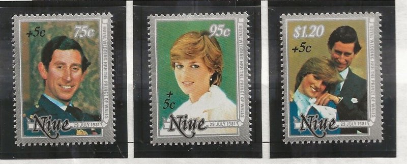 NIUE Sc 340-4+342a+B52-55 NH issue of 1981 - ROYAL FAMILY - PRINCESS DIANA