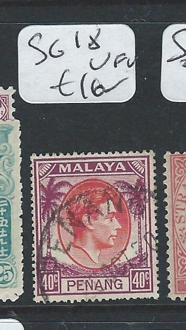 MALAYA PENANG (P0410B) KGVI 40C  SG 18  VFU