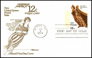 Scott UX67 12 Cents Ship's Figurehead Fleetwood FDC