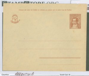 Argentina  1944 5c envelope, flap not stuck, tiny tear at UR