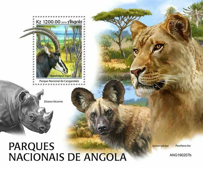 Z08 IMPERF ANG190207b Angola 2019 National Parks MNH ** Postfrisch