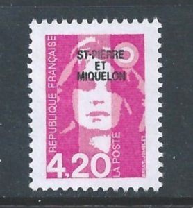 St. Pierre & Miquelon #540 NH French Marianne OVPTD (1993)