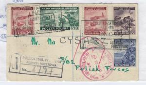 Poland 1943 WWII Polish Allied Forces In UK Censored Cover Postal History J4149