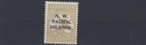 AUSTRALIA  1915 - 16        S G  76   3D  YELLOW OLIVE     MNH 