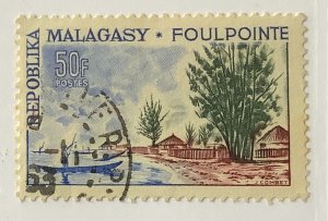 Malagasy 1962 Scott 330 used - 50fr, Tourism,  Foulpointe Shore