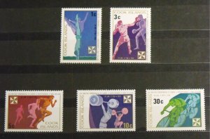 1974 Cook Islands 372-6 complete 10th British commonwealth Games set of 5 MNH