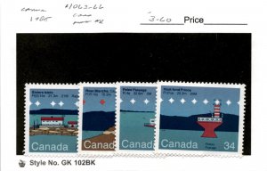Canada, Postage Stamp, #1063-1066 Mint NH, 1985 Lighthouse (AC)