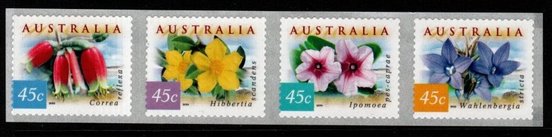 AUSTRALIA SG1863d/6d 1999 FAUNA AND FLORA SELF ADHESIVE MNH