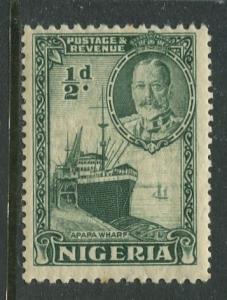Nigeria - Scott 38 - KGV Definitive -1936 - Mint - Single 1/2p Stamp