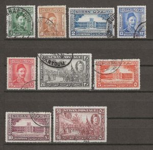 SUDAN 1935 SG 59/67 USED Cat £225