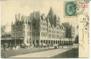 to FRANCE 1903 Montreal Viger Hotel and Station Numeral issue Post Card Canada