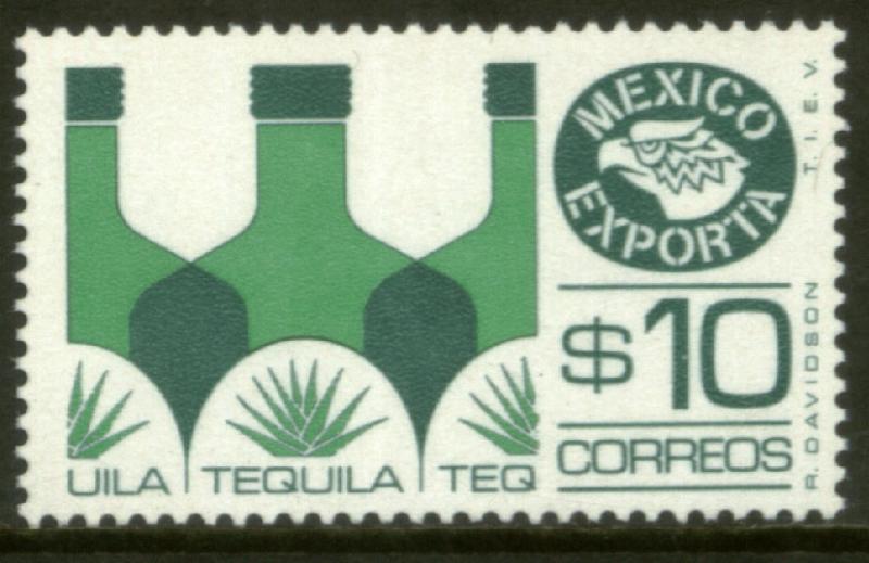 MEXICO EXPORTA 1125, $10P. TEQUILA, PAPER 1. MNH
