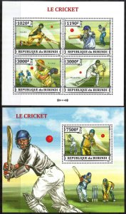 Burundi 2013 Sport Cricket Sheet + S/S MNH