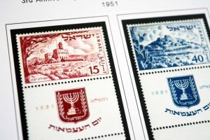 COLOR PRINTED ISRAEL [+TABS] 1948-2020 STAMP ALBUM PAGES (378 illustrated pages)