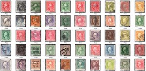 Lot of 343 US Stamps. No Duplicates. Cat Value $8800.00