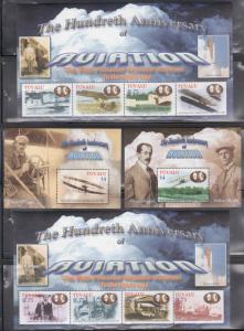 Tuvalu 909-912 History of Aviation Mint NH