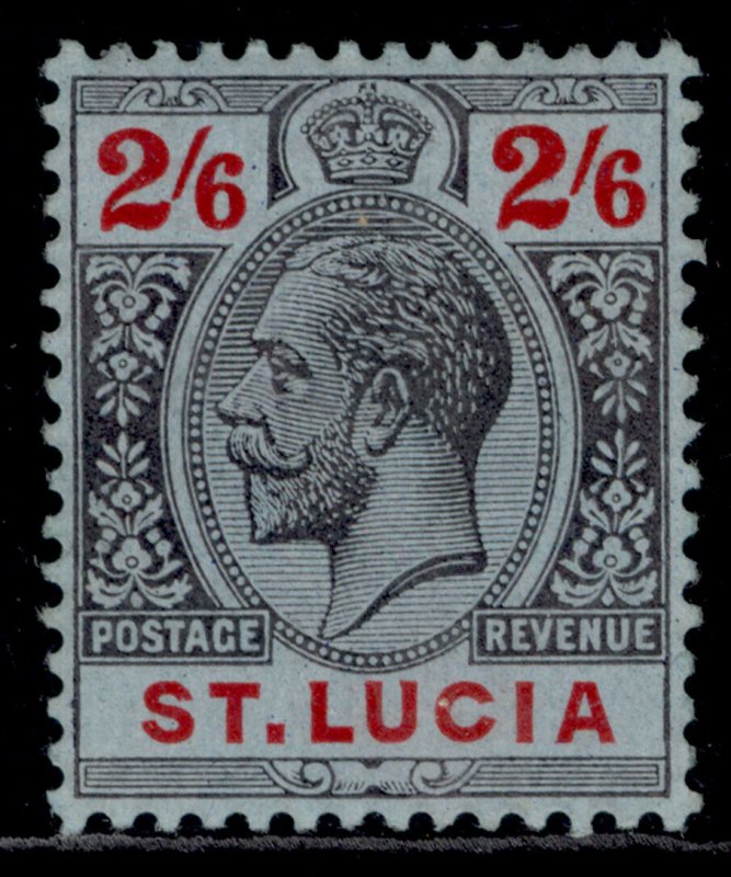 ST. LUCIA GV SG87, 2s 6d black & red/blue, M MINT. Cat £27. 