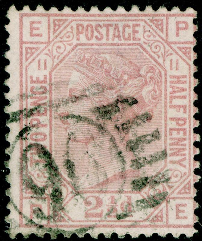 SG141, 2½d rosy mauve PLATE 11, USED. Cat £60. PE