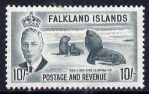 Falkland Islands 1952 KG6 Sealion & Seal 10s mounted ...