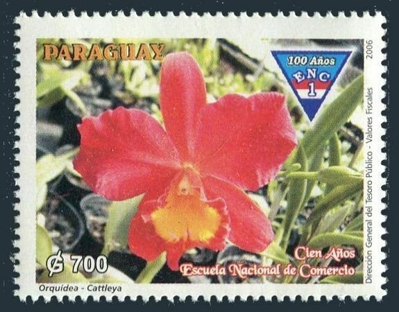 Paraguay 2806,MNH. National Commerce School,centenary,2006.Orchid.