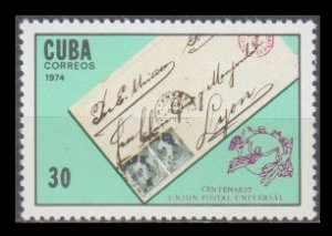 1974 Cuba 1962 100 years of UPU 1,80 €