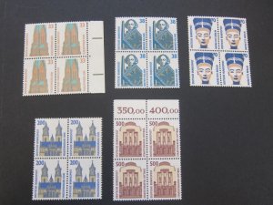 Germany 1987 Sc 1519-20,26,34,40 BLK(4) MNH