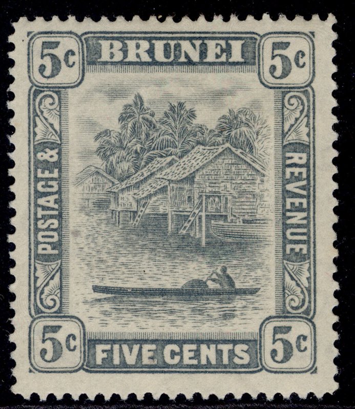 BRUNEI GV SG67, 5c grey, M MINT. Cat £26.