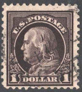 SC#518 $1.00 Franklin Single (1917) Used