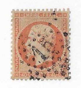 France Sc #27 40c orange used with 'Star 15' cancel VF