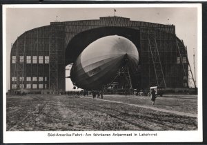 GERMANY GRAF ZEPPELIN Postcard Size Real Photo USA Lakehurst SOUTH AMERICA MA116