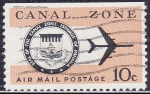 Canal Zone C48 USED 1968 Seal and Jet Plane