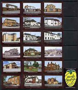 Match Box Labels - complete set of 18 + 1 Pubs & Inns...