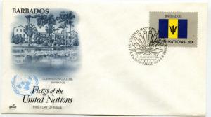 United Nations #400 Flag Series 1983, Barbados, ArtCraft, FDC