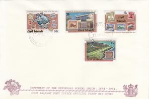 Cook Islands 1974 FDC Sc #408-#411 UPU Centenary