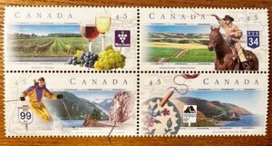 Canada # 1653a Canada Day Scenic Highways, block of 4 Mint NH