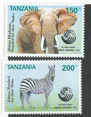 Tanzania #958 &960  150sh,200sh  Animals (MNH) CV$6.50