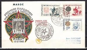 Morocco, Scott cat. 70-72. National Stamp Expo issue. First day cover.