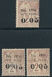 FRENCH GUIANA (2, 2 x 2a), F-VF, og - 424221