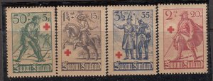 Finland 1940 Sc B39-42 Red Cross MH