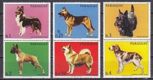 Paraguay, Scott cat. 2181 a-f. Dogs issue. ^