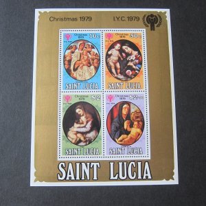 St Lucia 1979 Sc 486a Christmas Religion set MNH