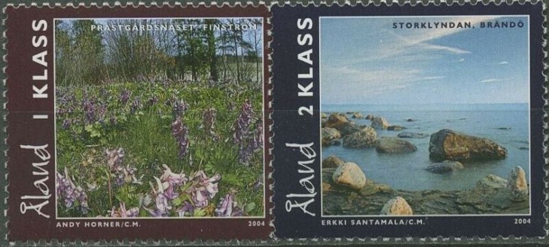 Aland 2004 #227-8 MNH. Landscapes