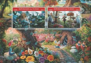 CHAD - 2016 - Alice in Wonderland - Perf 2v Sheet - MNH - Private Issue