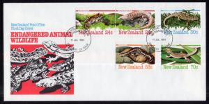 New Zealand 803-806 Amphibians and Reptiles U/A FDC