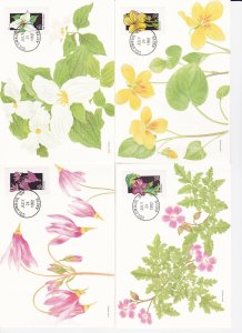 United States # 2647-96, Wildflowers Set of 50 Different on Fleetwood Post Card