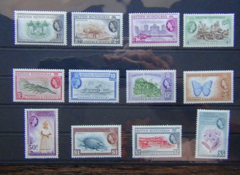 British Honduras 1953 - 1962 set to $5 LMM SG179 - SG190